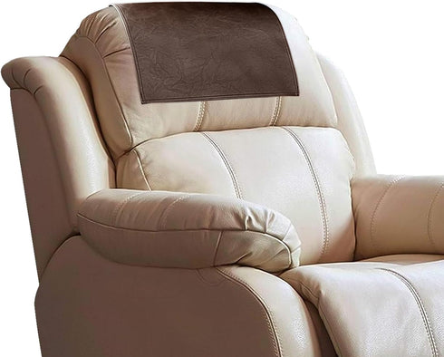 Recliner Headrest Protector Faux Leather Headrest Cover for Recliner Chair Couch Headrest Cover for Furniture Sofa Protector Chair Arm Covers for ...