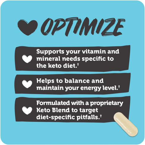 Vitamin Bounty Tune Your Keto Multivitamin – Keto-Specific Nutritional Support with Magnesium, Potassium, and MCT for Energy, Cramp Relief, and Nu...