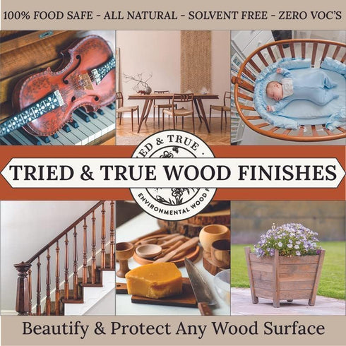 Tried & True Danish Oil, 8 oz. - Polymerized Linseed Oil Wood Finish & Sealer, Ideal for Furniture, Butcher Blocks, Salad Bowls, & More - Food Saf...