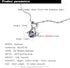 H&Beautimer Italian 925 Sterling Silver Necklace For Women's AAAAA CZ Purple Zircon Pendant Wave Chain 41+5CM Party Jewelry-Cute Cat...