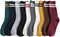 Striped Crew Socks 10 Pairs Retro Cute Long Tube Crew Socks for Women...