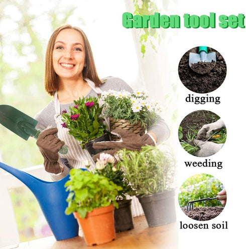 3 in 1 Garden Tool Shovel for Digging Gardening Trowel for Lawn Planting Alloy Spade Plastic Handle Anti Slippery...