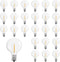 G40 Light Bulbs Replacement,1 Watt Shatterproof Plastic LED Globe Bulbs for Outdoor Indoor String Lights,E12 or C7 Candelabra Base, Equivalent 5Wa...