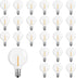 G40 Light Bulbs Replacement,1 Watt Shatterproof Plastic LED Globe Bulbs for Outdoor Indoor String Lights,E12 or C7 Candelabra Base, Equivalent 5Wa...