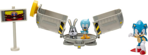 Sonic The Hedgehog 2.5" Level Clear Diorama with Sonic, flicky & Pocky...