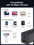 65W USB C Charger Block, GaN III 3-Port Wall Charger Foldable Laptop Power Adapter PD Fast Charging Station - with a 6ft C to C Cable and a 6ft US...