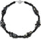 COOLSTEELANDBEYOND Black Crystal Beaded Choker Necklace, Twisted Multi-Strand Design, Statement Necklace Choker Collar...
