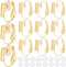 1 Box 24Pcs Real 18K Gold Plated Clip Earring Converter Clip Earrings Findings Brass Painless Non Pierced Earring Converter with Pads Earring Clip...