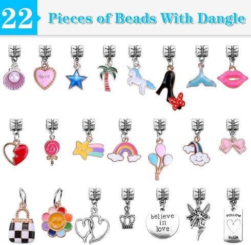 AIPRIDY Charm Bracelet Making Kit,Unicorn Mermaid Crafts Gifts Set Can Inspires Imagination and Creativity,Jewelry Making Kit Perfect Gifts for Gi...