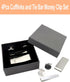 4 PCS Initial Cufflinks and Tie Clips for Men,Cufflinks and Tie Bar Money Clip Set,Perfect for Fathers, Grooms, and Husbands...