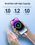 Mini Portable Charger Small Power Bank 5000mAh Battery Pack with Built-in USB C and LT Cables Ultra Compact Portable Charger for iPhone 15 14 13 1...