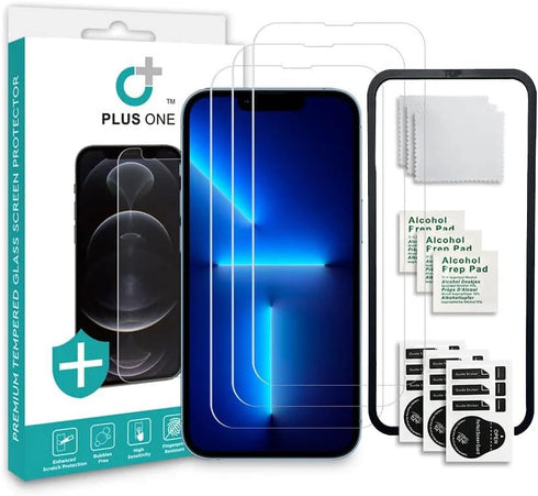 iPhone 14 Screen Protector Tempered Glass Screen(3 Pack) with Easy Installation frame....