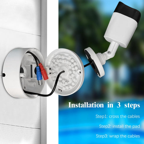 (ABS New) Security Camera Junction Box,Security Camera Bracket Outdoor,Plastic Waterproof Security Camera Mount Hide Cable Junction Box for Arlo S...