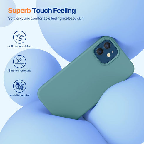 Miracase Compatible with iPhone 12 Case and iPhone 12 Pro Case, Liquid Silicone Gel Rubber Full Body Protection Shockproof Drop Protection Phone C...