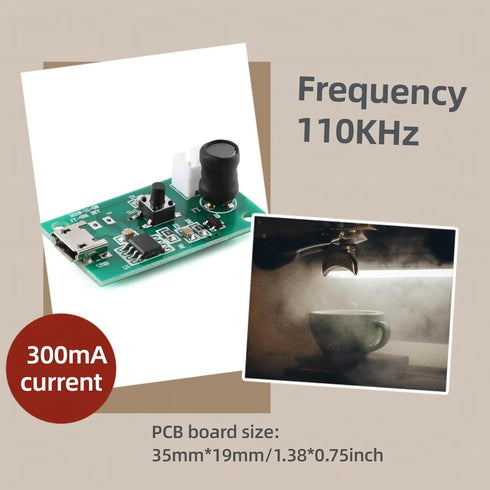 3Pcs USB Humidifier Module USB Spray Module Circuit Board Atomization Module 5V Atomization Plate Circuit Board Atomization Module Atomizer DIY In...