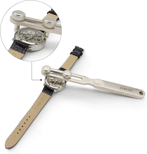 LYECUN Watch Back Remover Tool, Adjustable Watch Wrench for Threaded Back Covers...