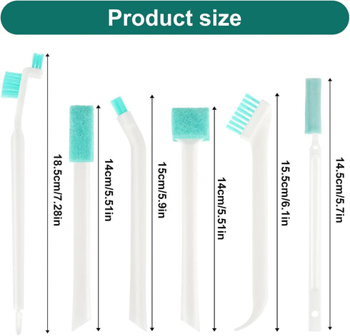 8Pcs Small Cleaning Brushes for Household, Detailed Cleaning Tool, Crevice Cleaning Tool Set, Detail Tiny Scrub Cleaner Brush for Window Groove Bo...
