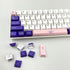 kutethy PBT Keycaps 5-Faced Dye-subbed Keycaps Set ANSI ISO Layout Compatible GK61 64 68 84 87 104 108 Mechanical Keyboards (Purple & White)...