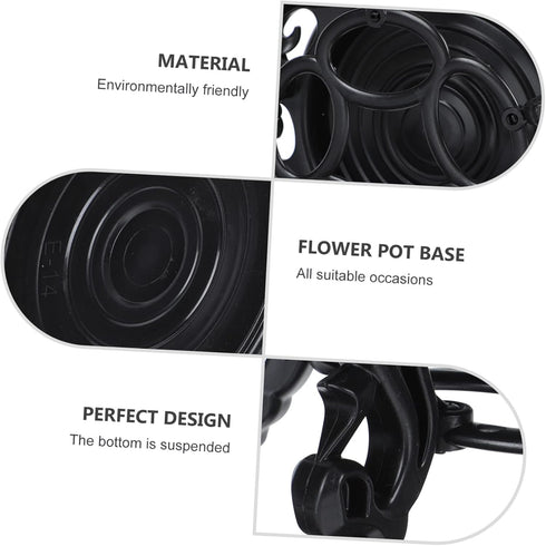 1pc Tray Flower Stand Flower Pots Outdoor Metal Shelf Brackets Circle Vase Fish Tank Stand Fish Bowl Stand Metal Plant Rack Resin Display Stand Di...