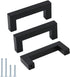 goldenwarm Black Kitchen Cabinet Handles Dresser Drawer Pulls 3in Hole Centers- LSJ12BK76 Flat Black Furniture Hardware Square Bar Handles Bathroo...