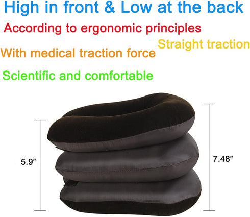 Cervical Neck Traction Device for Instant Neck Pain Relief Inflatable Adjustable Neck Stretcher Neck Support Brace Neck Traction Pillow for Home U...
