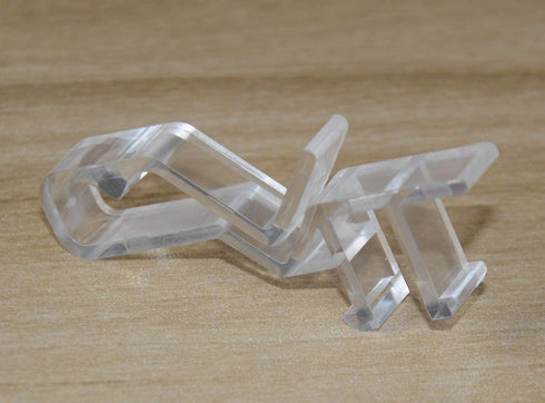 Hidden Channel Valance Clips 1-7/8inch 10pcs Clear Color for Faux and Real Wood Window Blinds Retainer Holder Clip for The Valance with a Groove i...