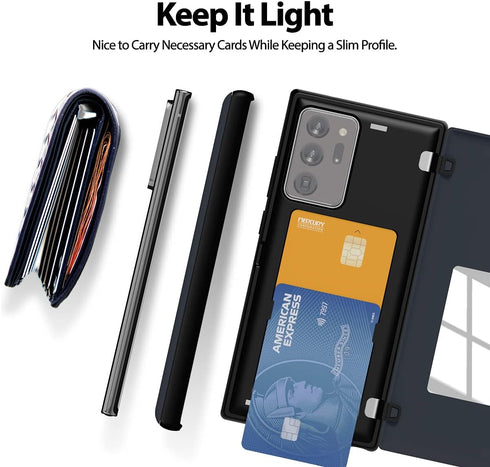 GOOSPERY for Samsung Galaxy Note 20 Ultra 6.9"(2020) Card Holder Wallet Case, Easy Magnetic Door Closure Protective Dual Layer Bumper Phone Back C...