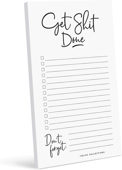 Bliss Collections To Do List Notepad, Get Stuff Done, Magnetic Weekly and Daily Planner for Organizing and Tracking Grocery Lists, Appointments, R...