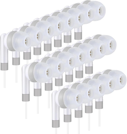 Kids Bulk Earbud Headphones 50 Pack,Perfect for School,Classroom,Students,Ttravel,Hospitals,Hotels,Library,Museums (White)...