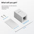 iwillink 1-Port Keystone Jack Surface Mount Box, White 5-Pack...