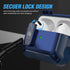 Valkit for Airpods Pro Case Cover with Lock, Military Armor Series Full-Body AirPod Pro Case with Keychain Cool Air Pod Pro Shockproof Protective ...
