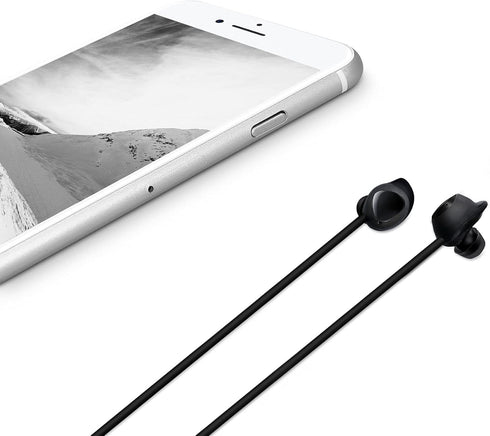 kwmobile Straps Compatible with Samsung Galaxy Buds/Buds Plus - 2X Silicone Holder for Wireless Earphones - Black/Red...