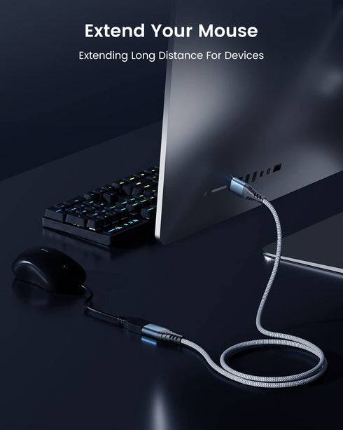 ANDTOBO USB Extension Cable 3.3ft, USB 3.0 Type A Male to Female Extender Cables High-Speed Data Transfer 5Gbps Compatible with Gamepad, Printer, ...
