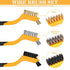 6 Pcs Wire Brush, Wire Brush Set, Brass/Nylon/ Steel Brush and Cleaning Spatula, Premium Metal Brush with Curved Handle Grip, Wire Brushes for Cle...