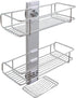 BATHBEYOND Shower Caddy Suction Cup Tier Shower Shelf - Adjustable Shower Caddy 400 Stainless Steel No-Drilling and Extra Adhesive Sticker for Mor...