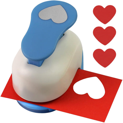 Heart Punches for Paper Crafts, 1-Inch Across, Small Hole Heart Punch Cutter, Lever Punch, Heart Shape for Card Making, Scrapbooking, DIY Arts....