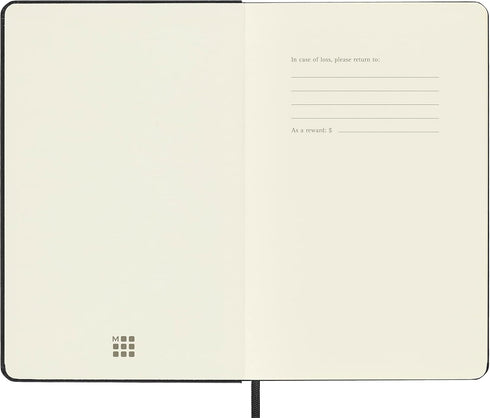 Moleskine Classic Notebook, Hard Cover, Medium (4.5" x 7") Plain/Blank, Black, 208 Pages...