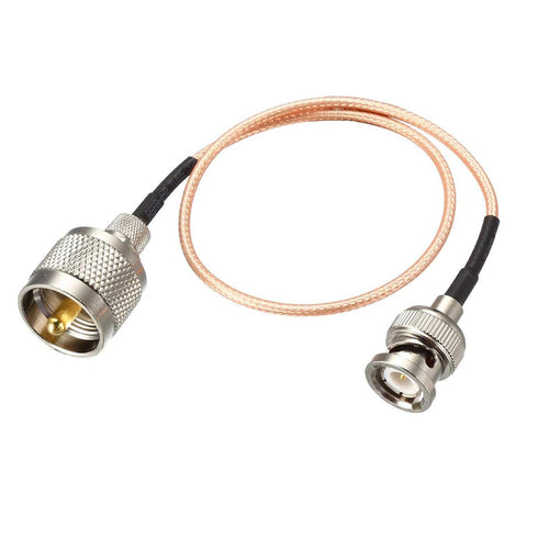 Coaxial Cable with UHF (PL259) Male to BNC Male Connectors Low Loss Coax Cable RG316 50 Ohm 1 Ft...