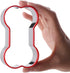 Bone Cookie Cutters Set for dog treats, 3 Piece Dog Bone Biscuit Cutters Set with Red Environmental PVC for Baking...