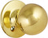Design House 782912 Ball Passage Hall and Closet Door Knob, Polished Brass...