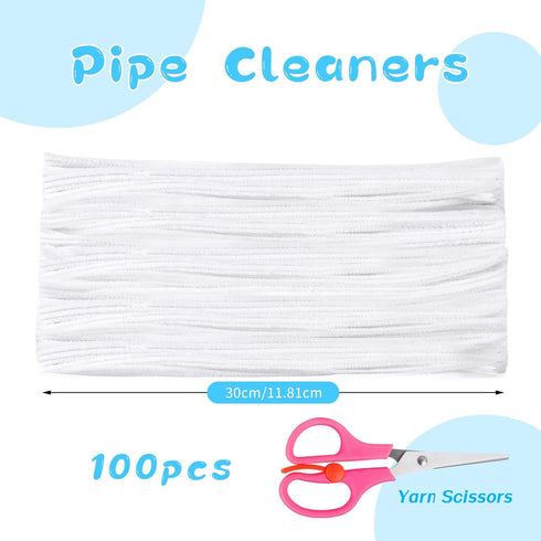 100Pcs Pipe Cleaners, Pipe Cleaners Craft, Creative Craft Pipe Cleaners for Festivals Decoration, Chenille Stems Crafting Pipe Cleaners, Craft Sup...