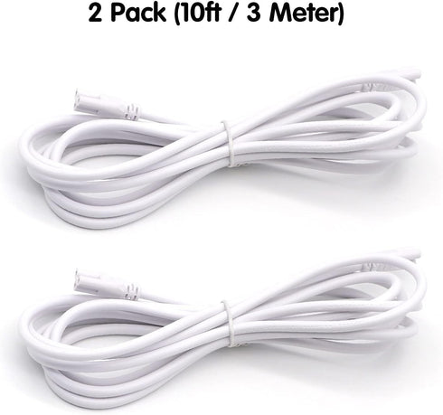 T5 T8 Extension Cords, 9ft Connector Cord, 3-Prong Extended Power Cable for Integrated LED Tube Light, Single LED Shop Garage Light Fixture, Under...