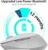 Rapoo M300G Silent Wireless Mouse, Bluetooth Mouse for Laptop, 2.4GHz with USB Receiver Computer Mouse, 2400 Adjustable DPI Optical Tracking, 1 Ye...