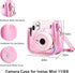 CAIYOULE Protective Case for Fujifilm Instax Mini 12/11/9/8 Camera Waterproof PVC Bag with Adjustable Shoulder Strap and Mini Photo Storage Pocket...