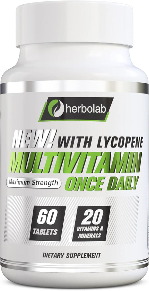 Multivitamin Once Daily, Max Strength Vitamins A, C, D, E, K, B1, B2, B6, B12, Niacin, Calcium, Magnesium, Zinc, Selenium, Copper, Manganese, Chro...
