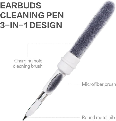 Bluetooth Earbuds Cleaning Pen, Multi-Function Cleaner Kit Soft Brush for Wireless Earphones Charging Box Accessories, Computer, Camera and Mobile...