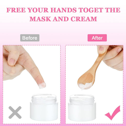 36 Pieces Small Wooden Spoons Wooden Makeup Spatulas Wooden Cosmetic Spoons Mini Nature Wooden Beauty Scoop for Women Girls Mixing Makeup, Facial ...