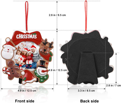 Toyvian Christmas Photo Frame Ornaments,Resin Picture Frame Xmas Tree Party Decorations Family Picture Keepsake Decor...