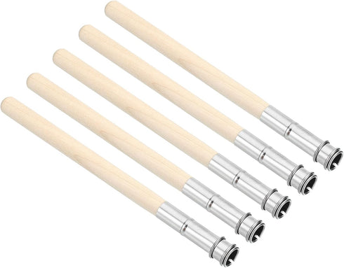 PATIKIL Pencil Extenders, 5 Pack Wooden Handle Art Adjustable Pencil Holder Extender for Artists Drawing Shading, Wood Color...