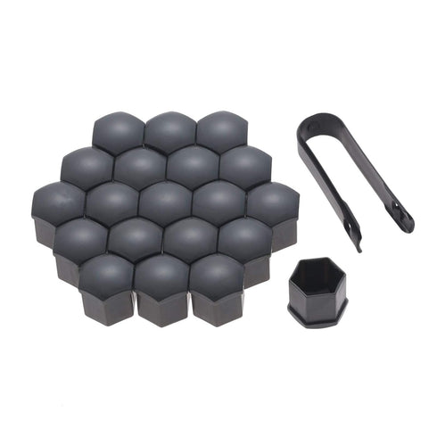 Mtsooning 20PCS Wheel Lug Nut Caps, 19mm Gray Wheel Bolt Head Covers, Hexagonal Plastic Tire Bolt Protector with Removal Tool for Cars...
